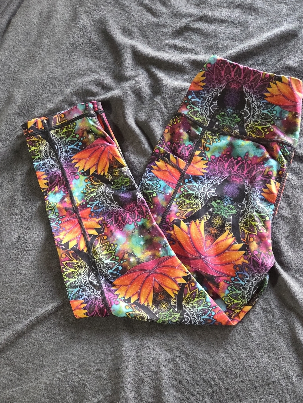 Chakra Floral Godess Mandala Capri Leggings